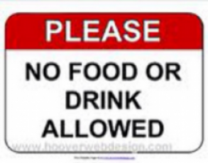 Please, no food, drink or toys